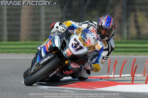 2009-09-26 Imola 1676 Variante alta - Superbike - Qualifyng Practice - Karl Muggeridge - Suzuki GSX-R 1000 K9
